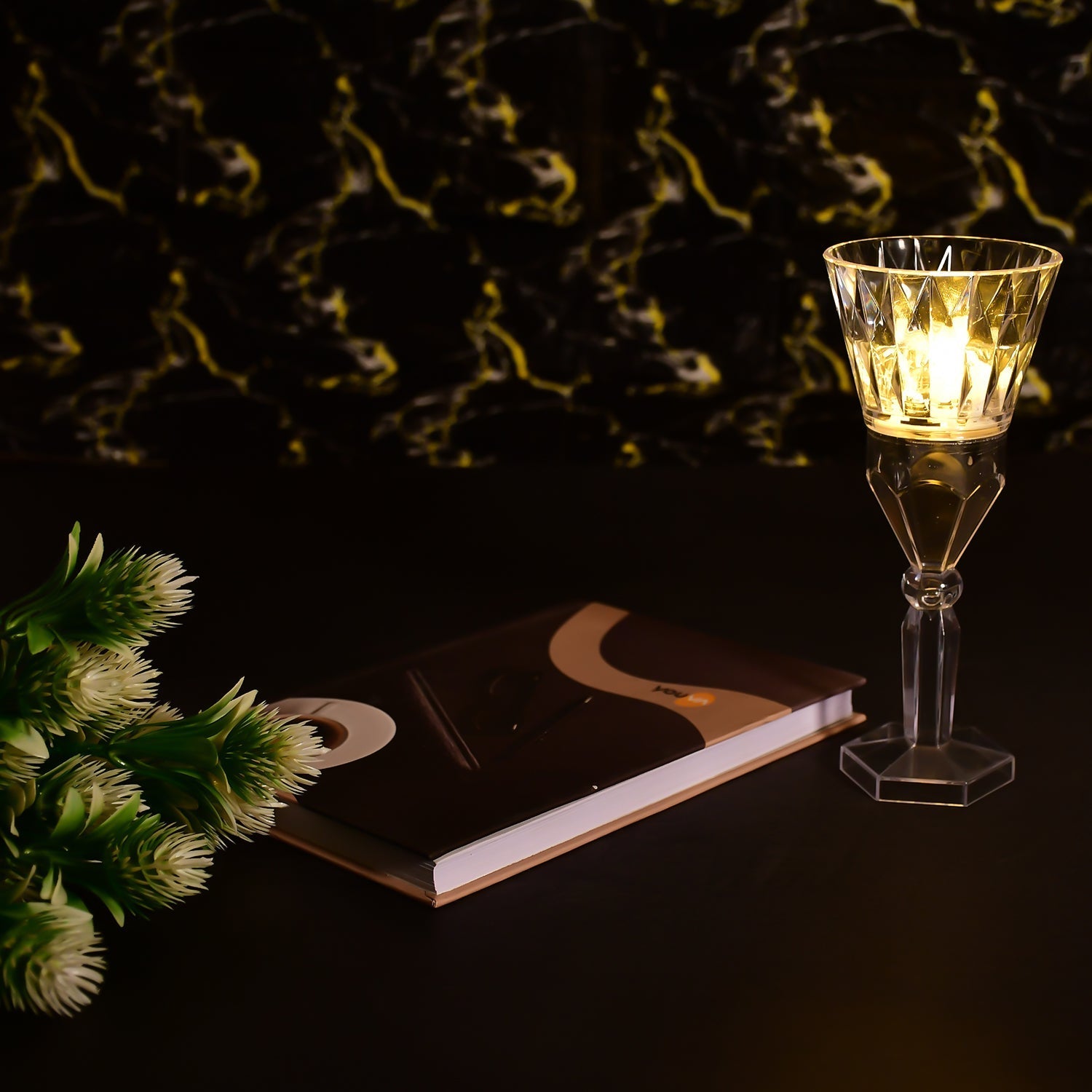 Transparent table lamp with unique design. Transparent table lamp with unique design.